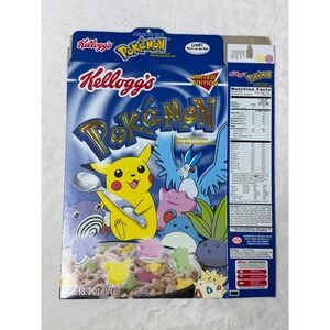 Kellogg's Pokémon Limited Edition Foil 2000 Vintage Empty Cereal Box Nintendo